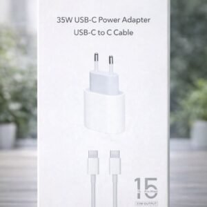 Cargador USB-C 35W + Cable Tipo C (Carga Rápida)