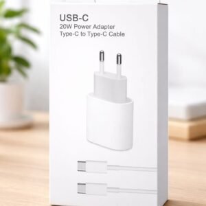 ⚡ Cargador USB-C 20W + Cable Tipo C a Tipo C (Carga Rápida)