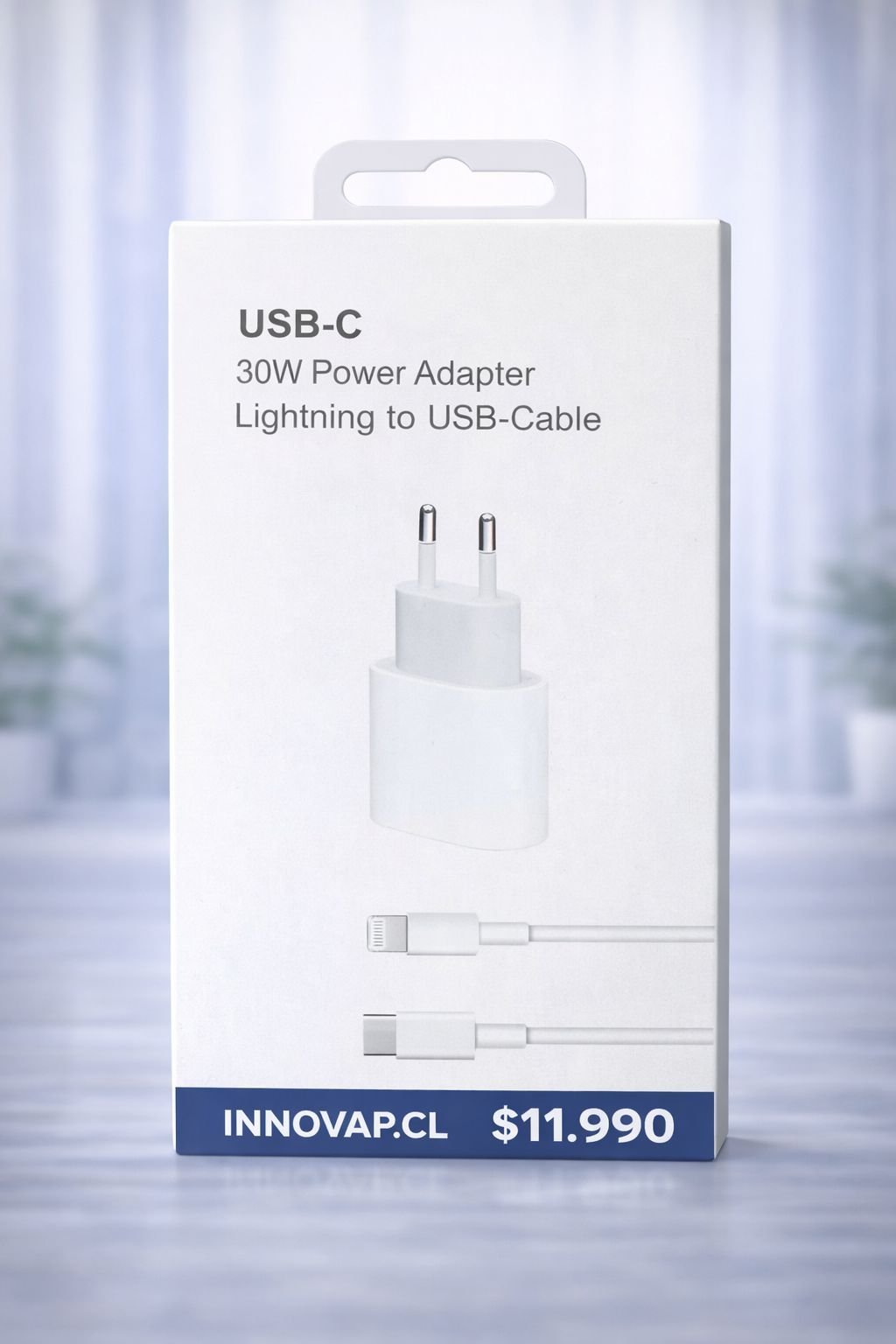 ⚡ Cargador USB-C 30W + Cable Lightning a USB-C (Carga Rápida)