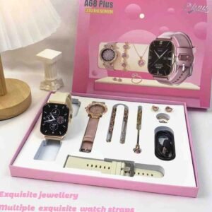 🔥 Smartwatch A68 Plus + Set de Joyas – REGALO PERFECTO 🔥