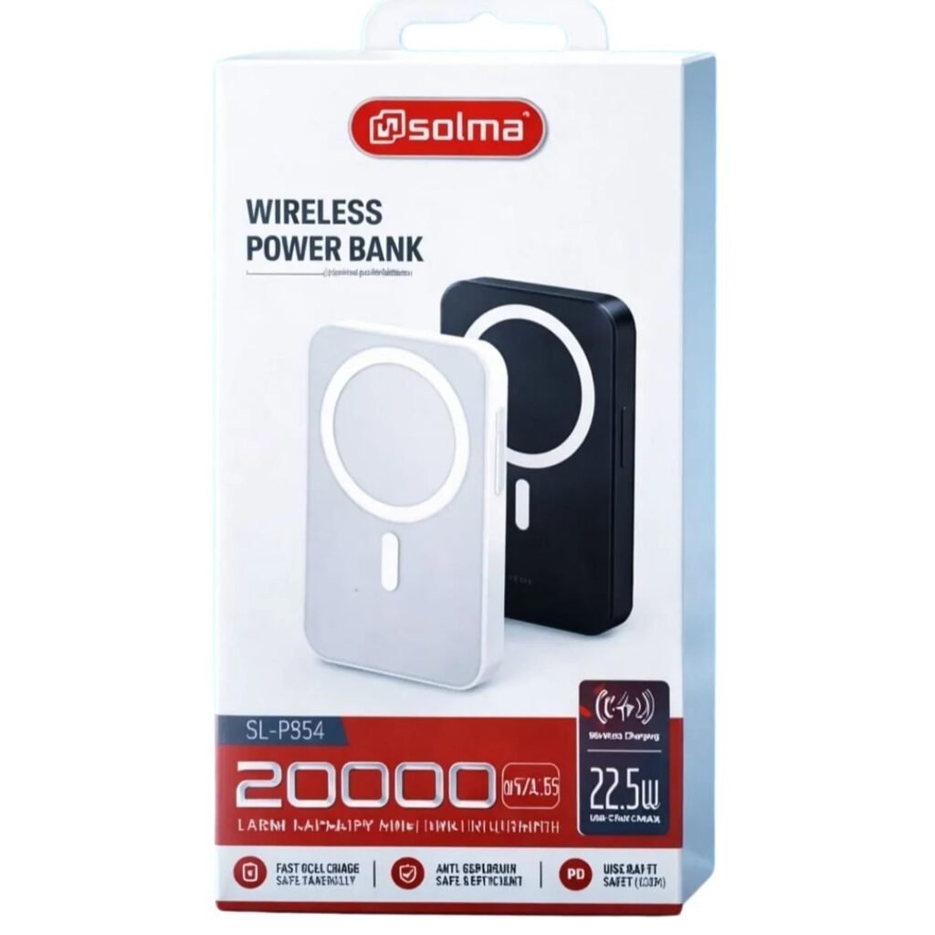 POWER BANK MAGNÉTICO 20.000 mAh – CARGA INALÁMBRICA + CARGA RÁPIDA 22.5W